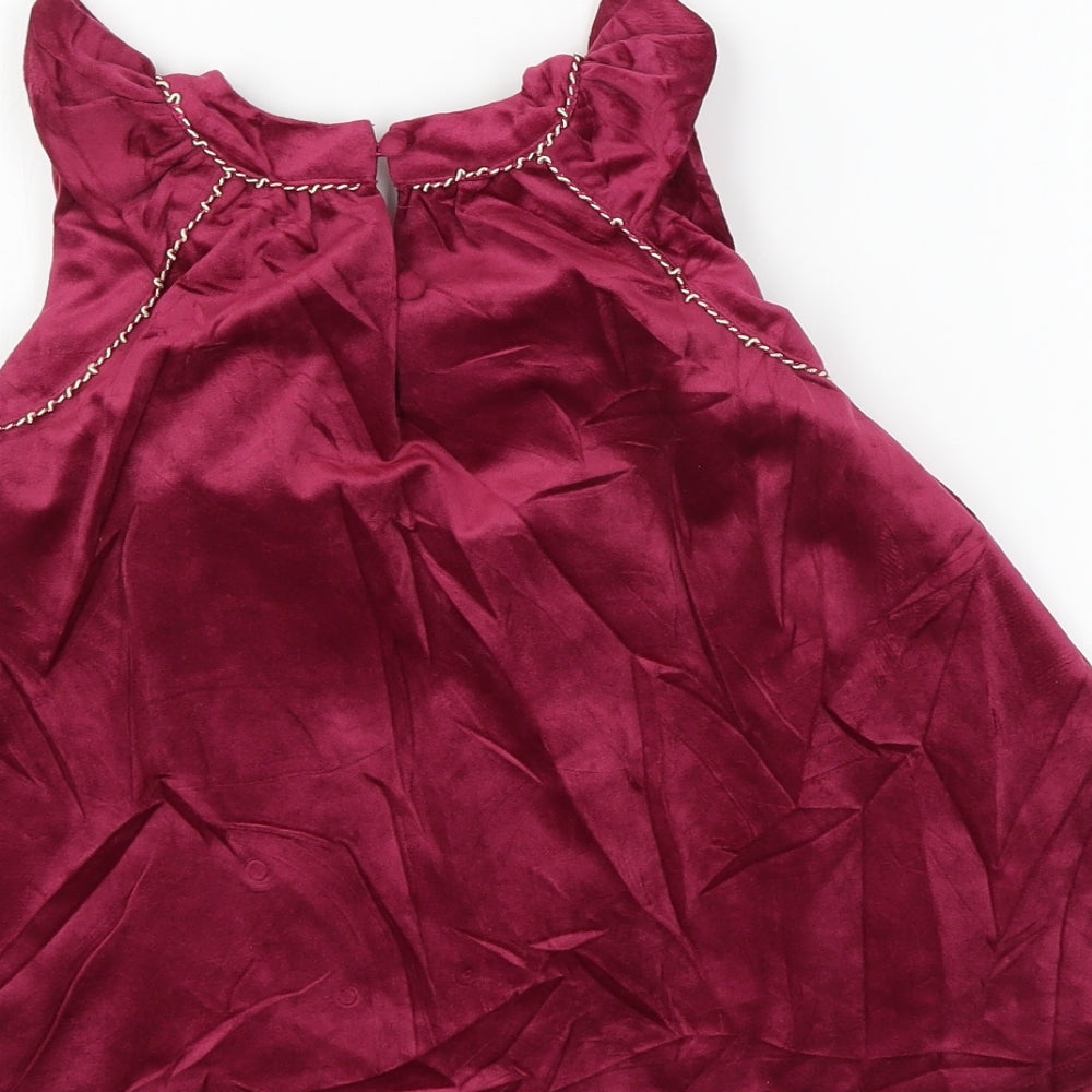 Heirloom Girls Pink  Velour A-Line  Size 4 Years