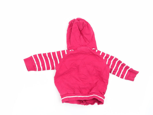 Polarn O. Pyret Boys Red Striped  Full Zip Jumper Size 0-3 Months