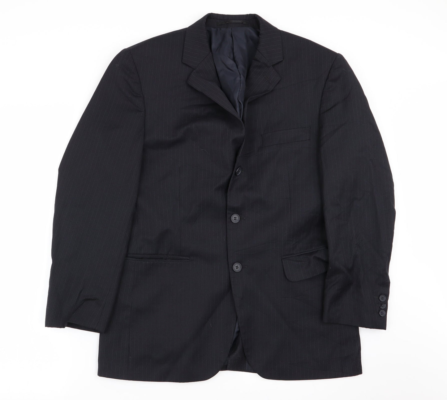 Burton Mens Blue Striped  Jacket Blazer Size 38