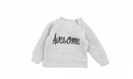 early days Boys Grey   Pullover Jumper Size 6-9 Months