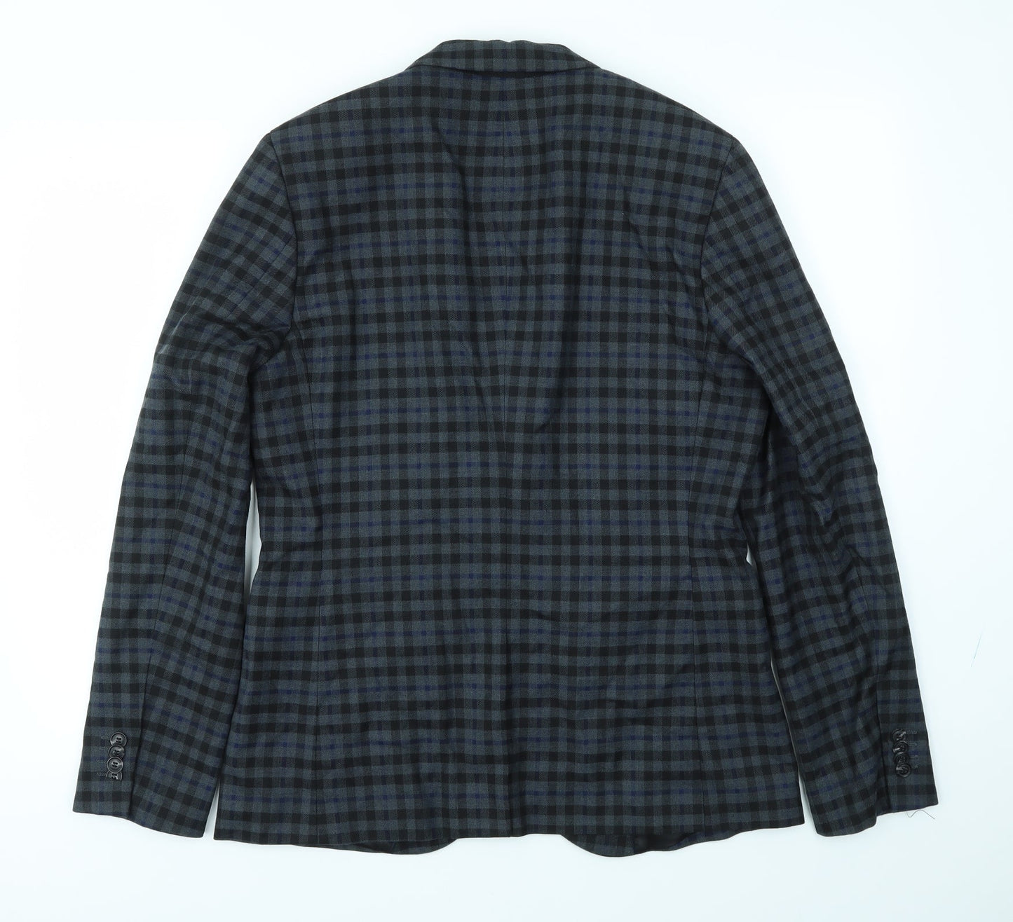 Topman Mens Blue Check  Jacket Blazer Size 40