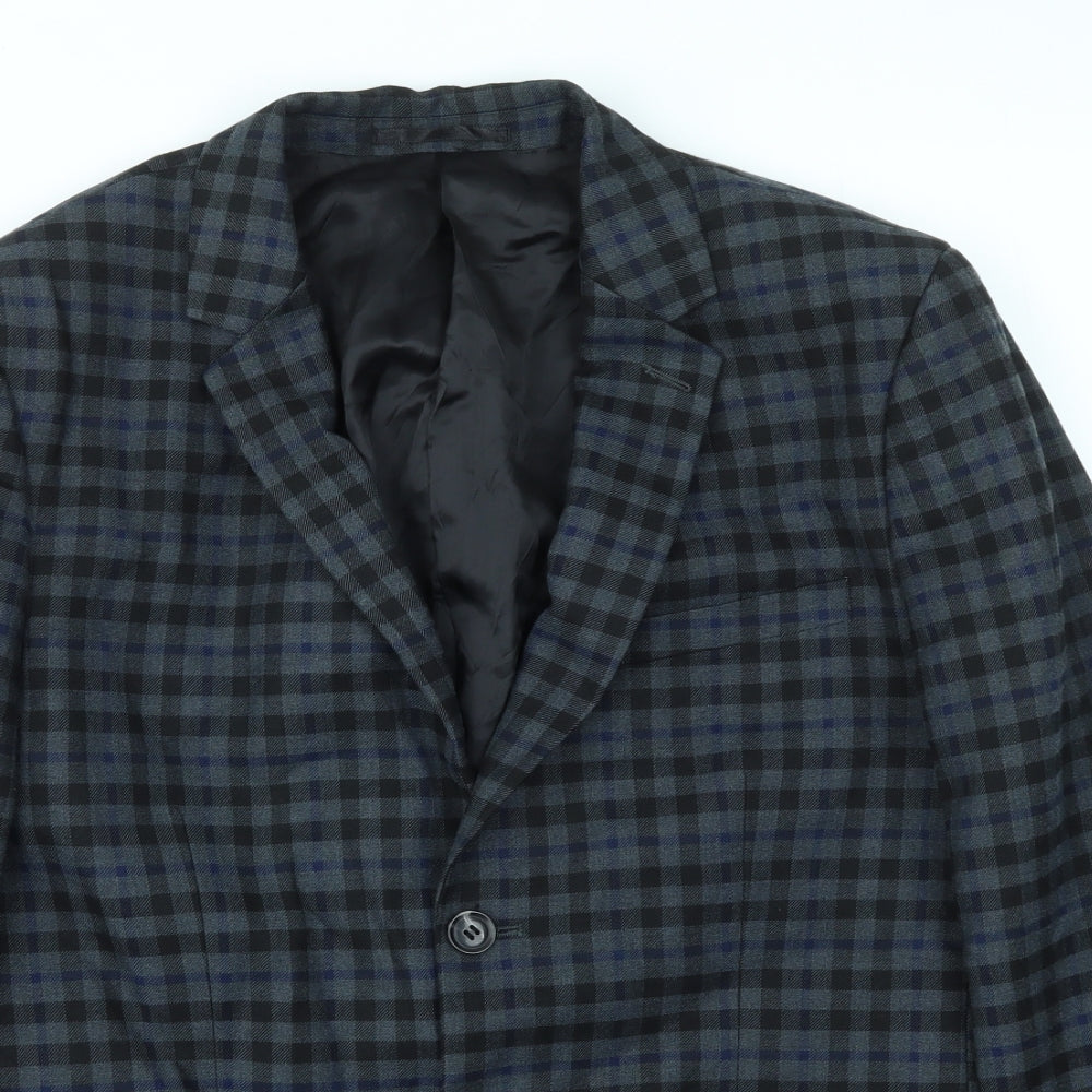 Topman Mens Blue Check  Jacket Blazer Size 40