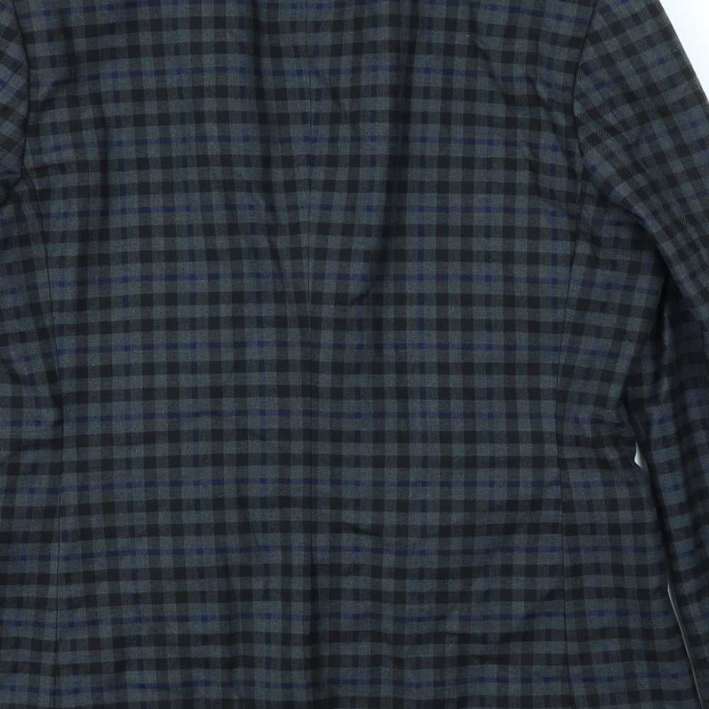 Topman Mens Blue Check  Jacket Blazer Size 40