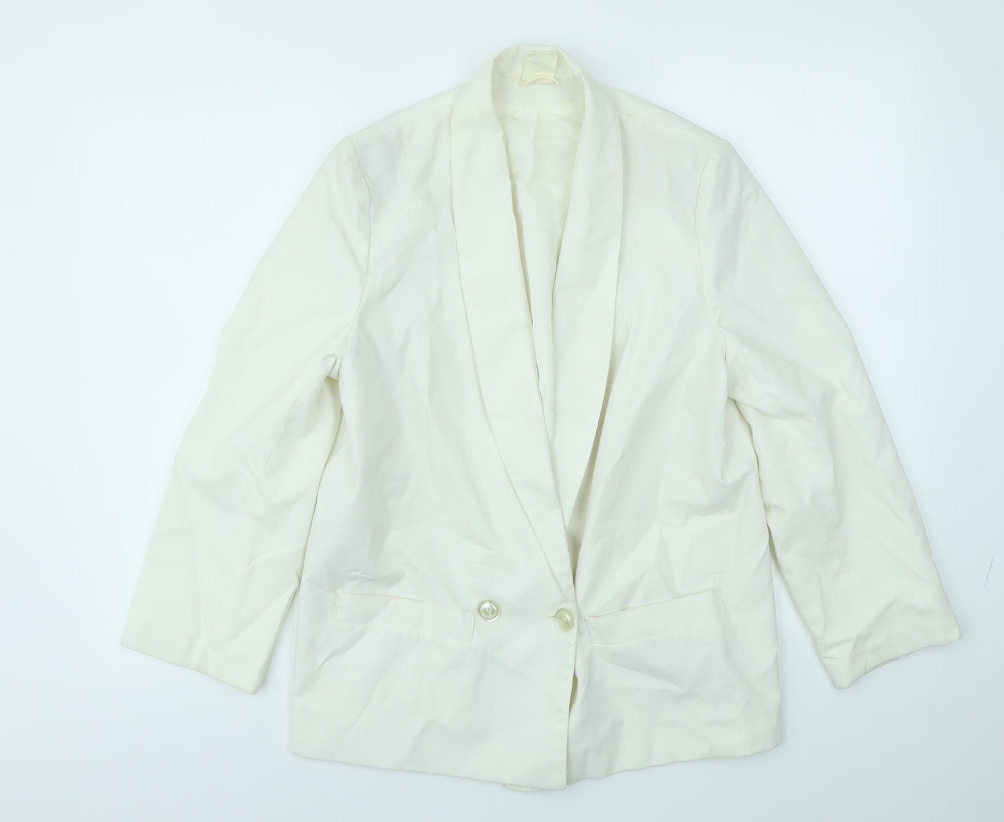 Preworn Womens Ivory   Jacket Blazer Size 12