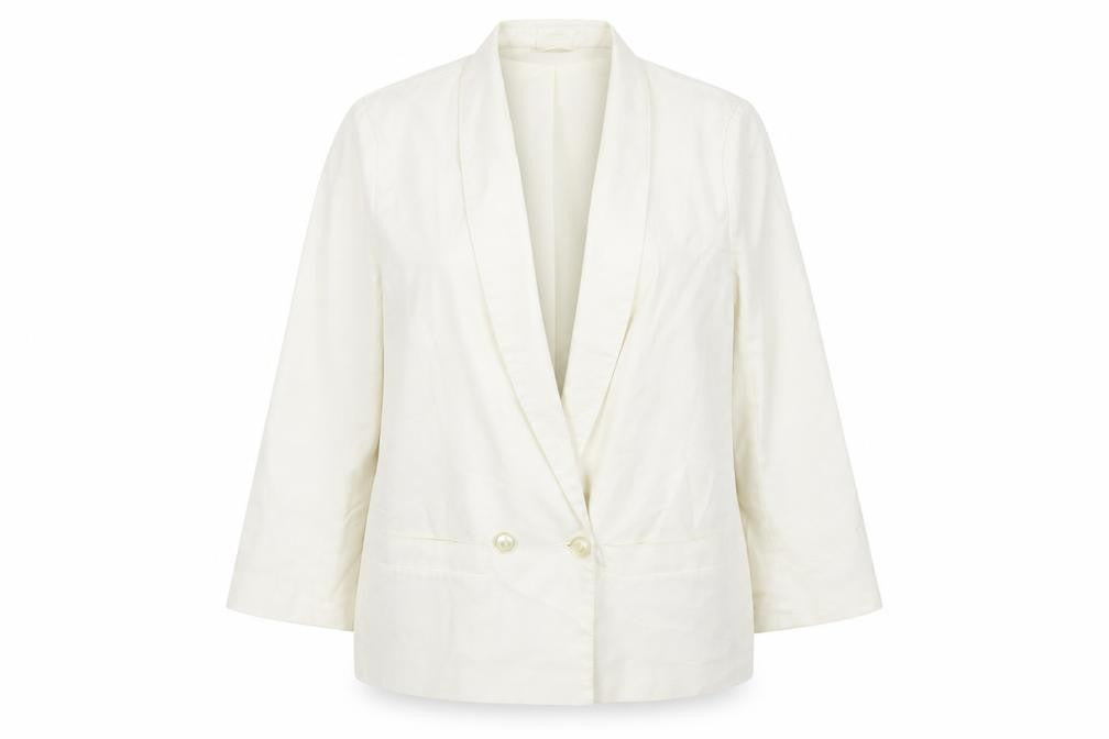 Preworn Womens Ivory   Jacket Blazer Size 12