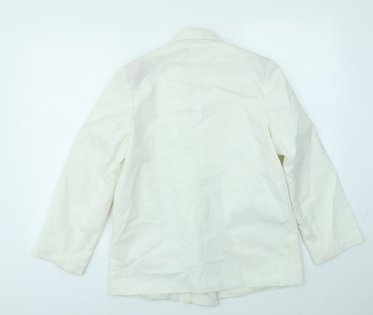 Preworn Womens Ivory   Jacket Blazer Size 12