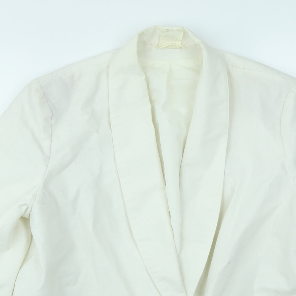 Preworn Womens Ivory   Jacket Blazer Size 12