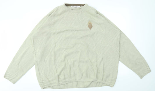 EWM Mens Beige   Pullover Sweatshirt Size XL