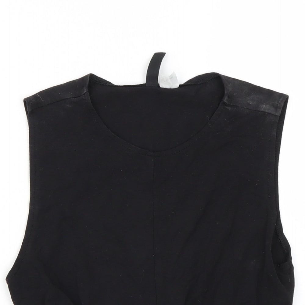 H&M Womens Black   Cropped Tank Size S