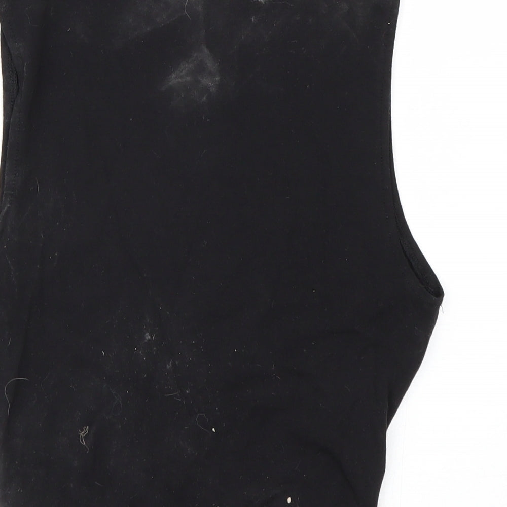 H&M Womens Black   Cropped Tank Size S