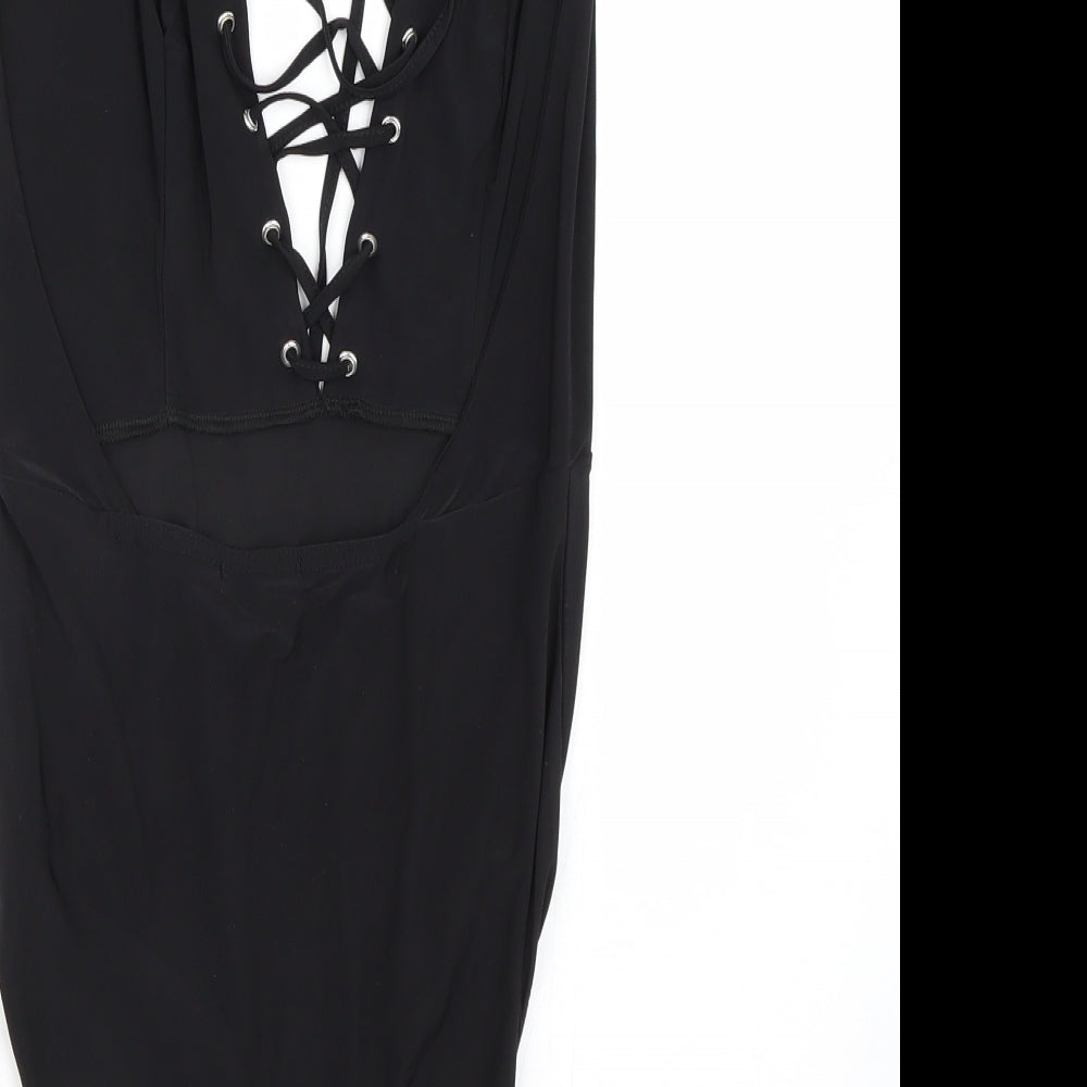 Boohoo Womens Black   Catsuit One-Piece Size 8