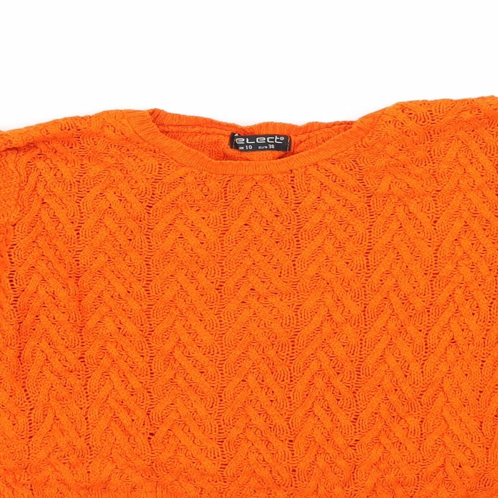 Select Womens Orange   Pullover Jumper Size 10