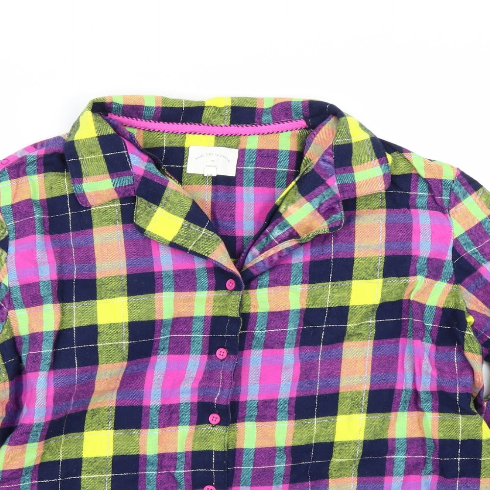 NEXT Womens Multicoloured Check  Top Pyjama Top Size 14