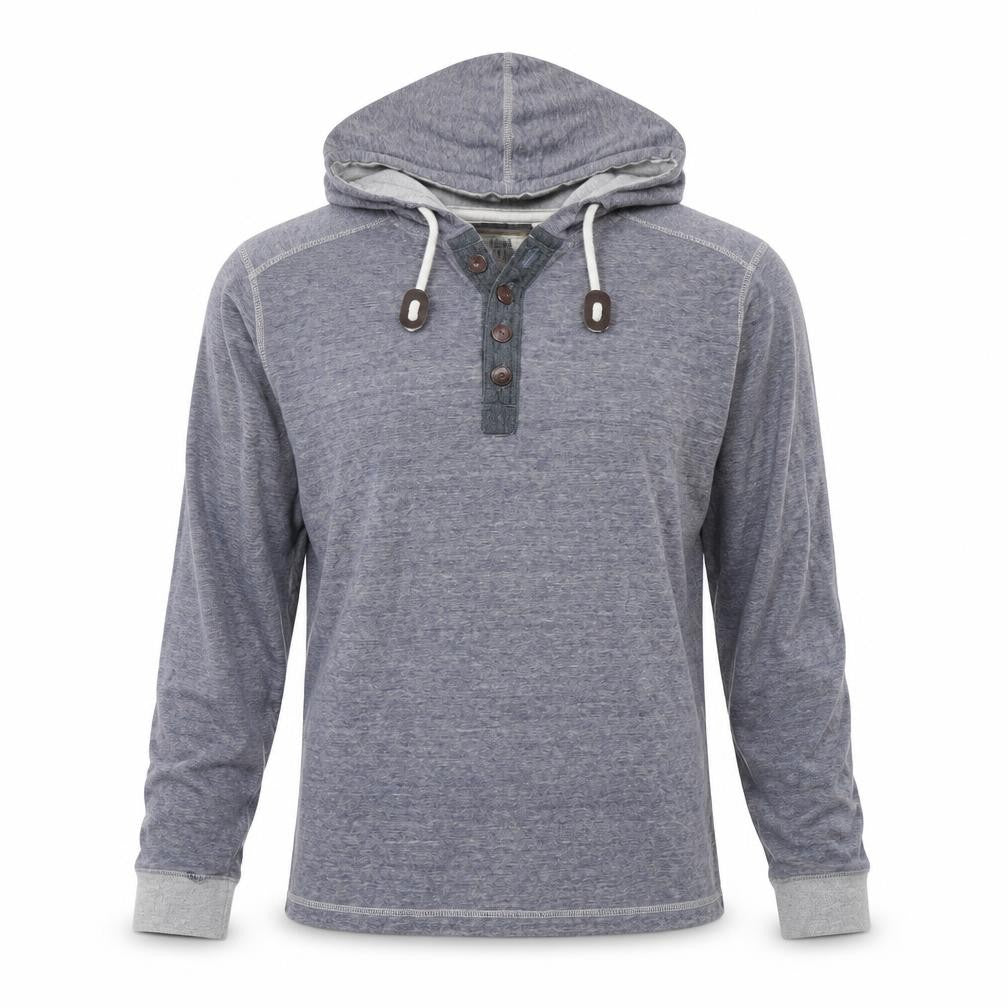 George Womens Blue Striped  Pullover Hoodie Size S
