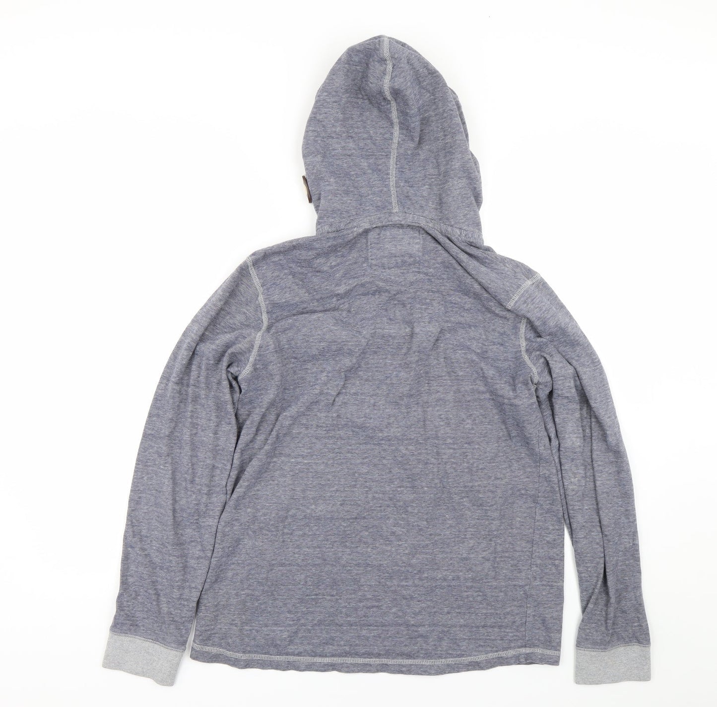 George Womens Blue Striped  Pullover Hoodie Size S