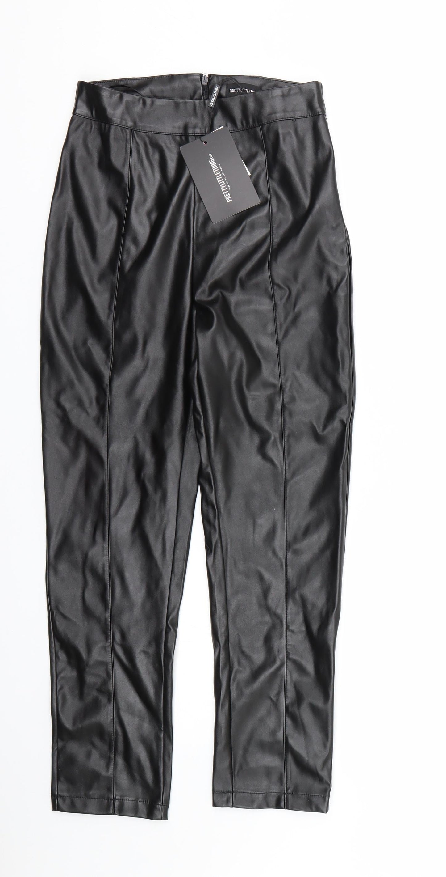 PRETTYLITTLETHING Womens Black   Trousers  Size 4 L23 in