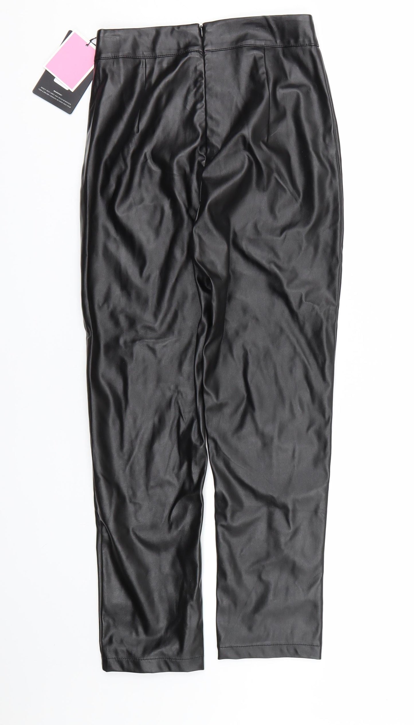PRETTYLITTLETHING Womens Black   Trousers  Size 4 L23 in
