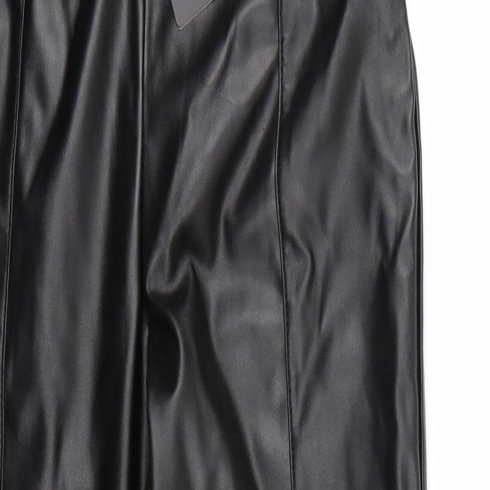 PRETTYLITTLETHING Womens Black   Trousers  Size 4 L23 in