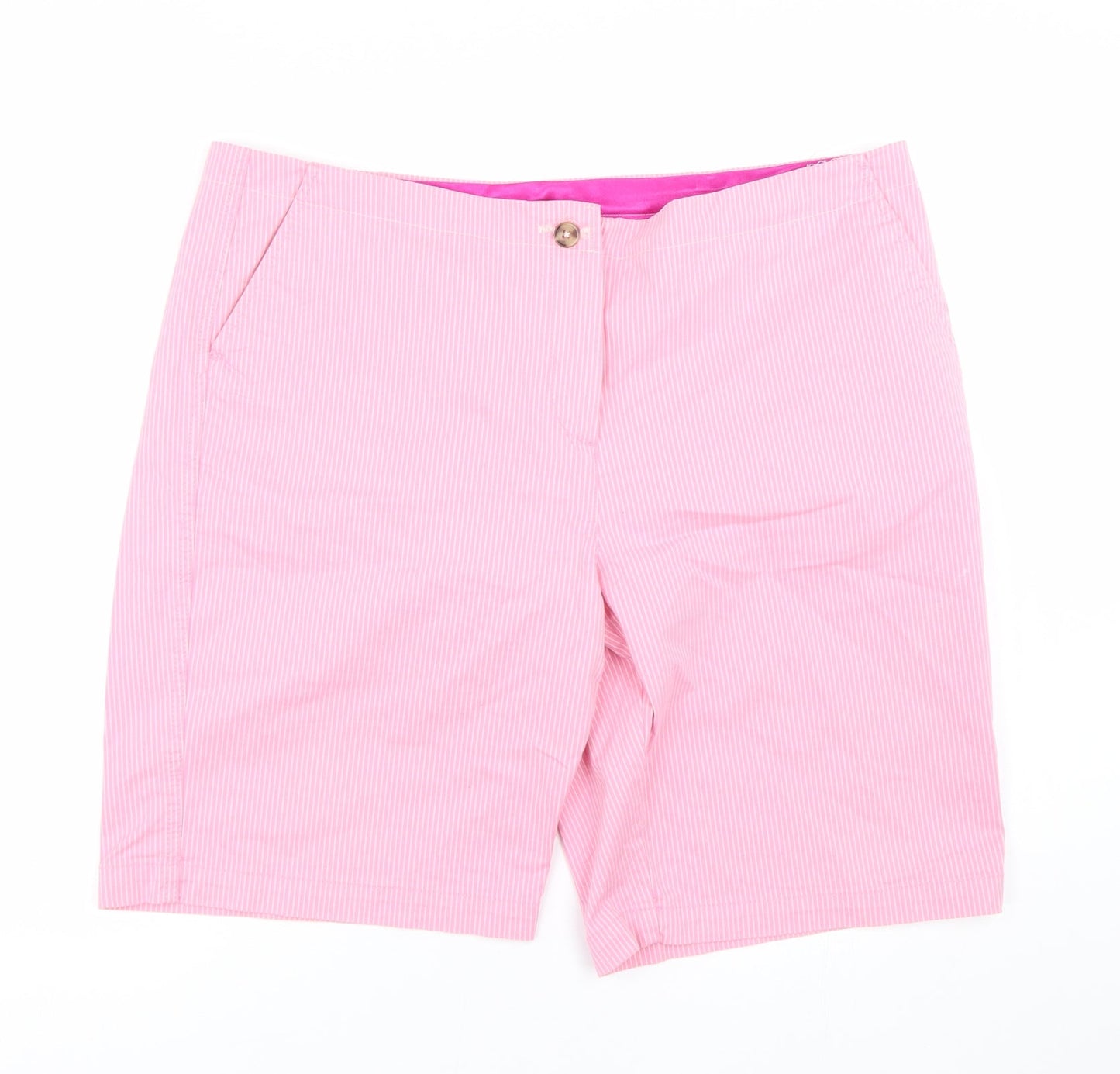 Preworn Womens Pink Striped  Bermuda Shorts Size 40