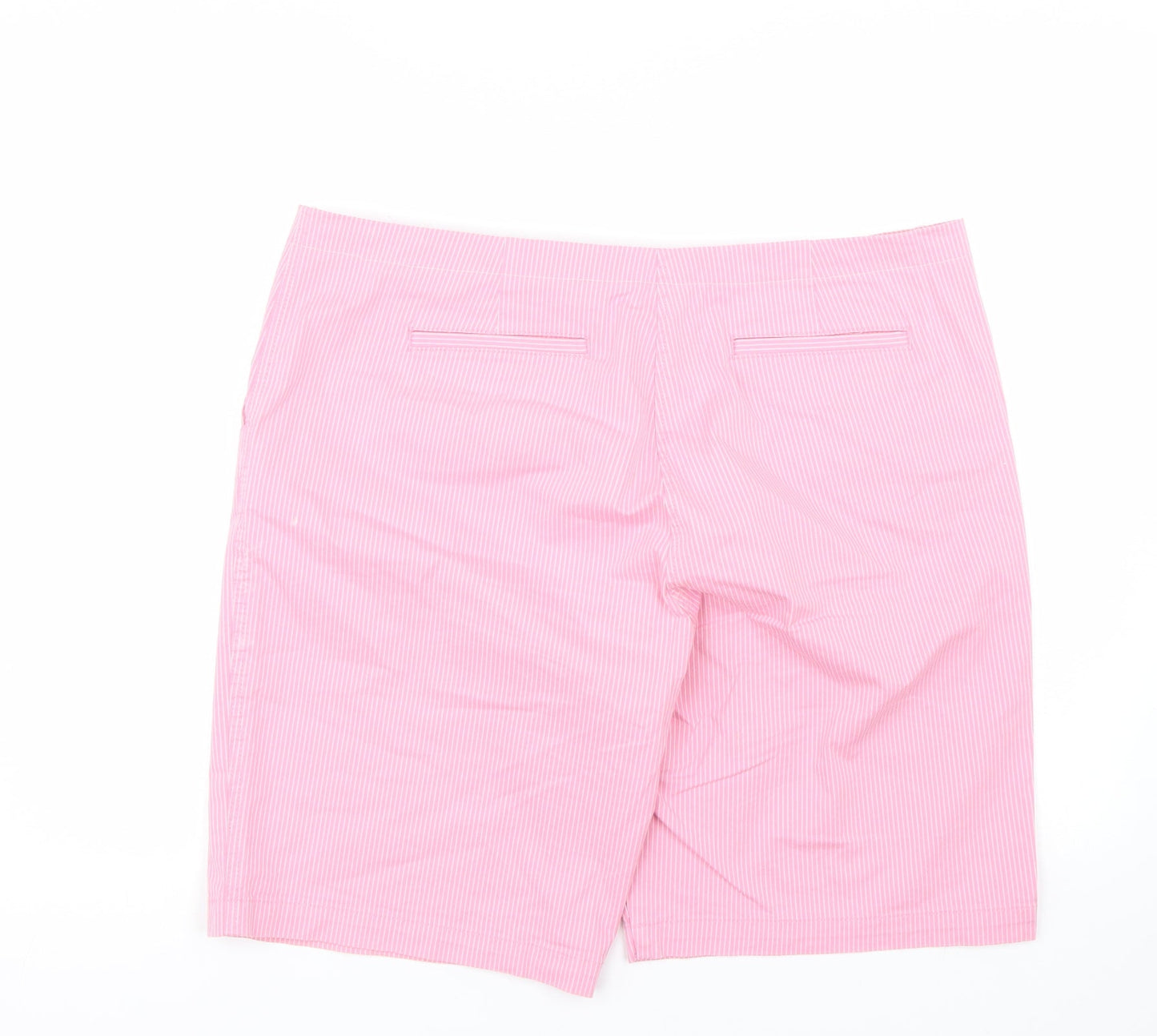 Preworn Womens Pink Striped  Bermuda Shorts Size 40