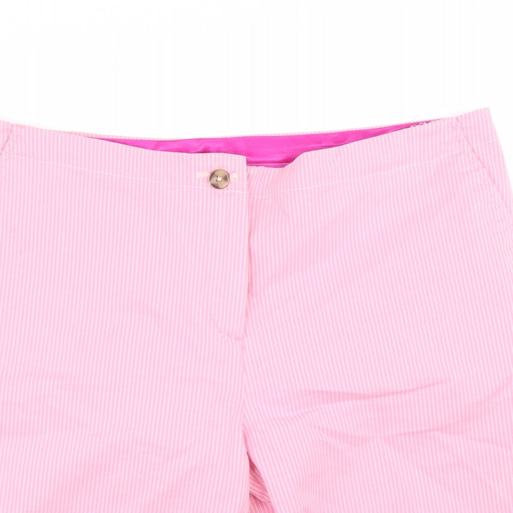 Preworn Womens Pink Striped  Bermuda Shorts Size 40