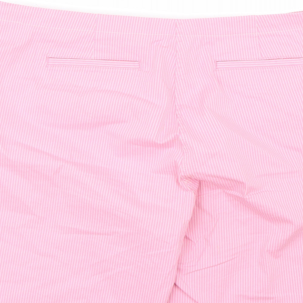 Preworn Womens Pink Striped  Bermuda Shorts Size 40