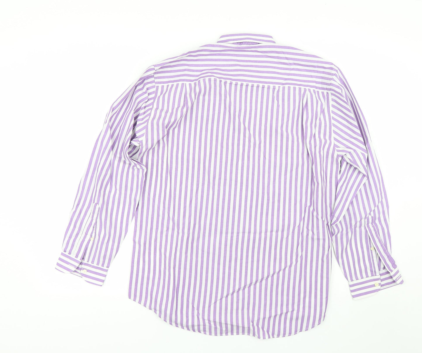 BHS Mens Purple Striped   Dress Shirt Size 15