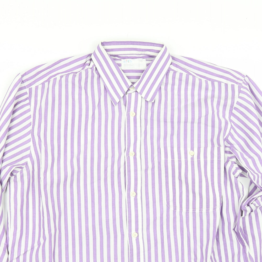 BHS Mens Purple Striped   Dress Shirt Size 15