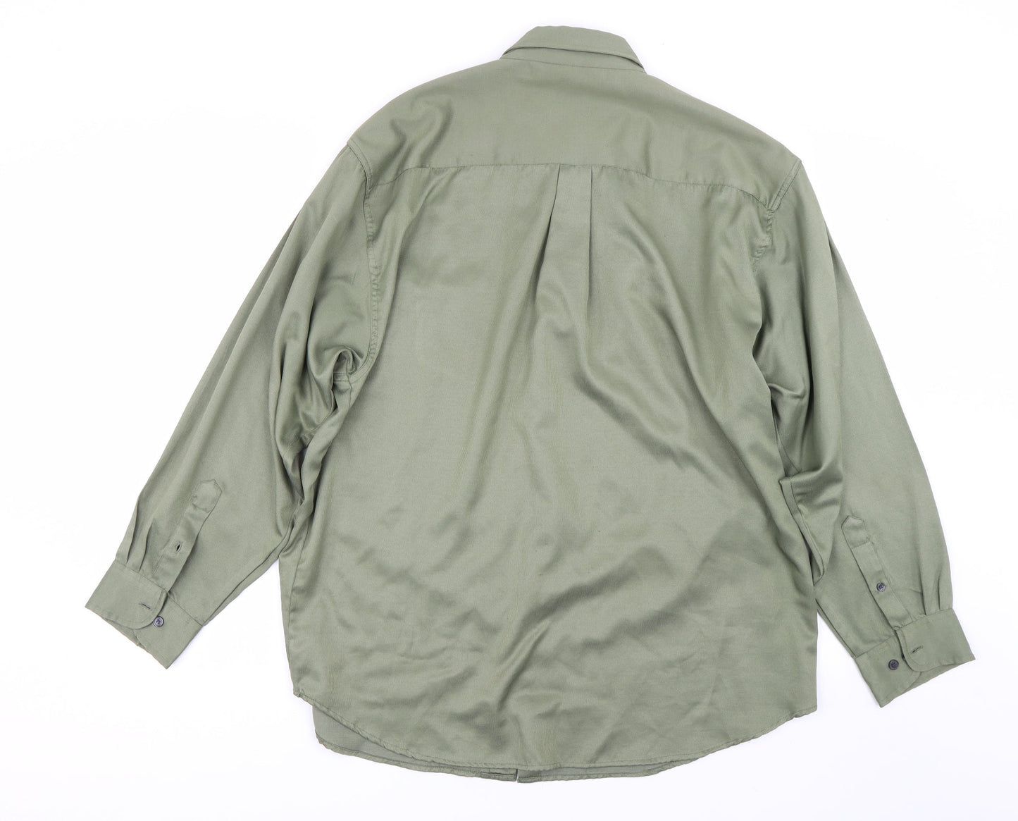 Ted Taylor Mens Green    Button-Up Size L