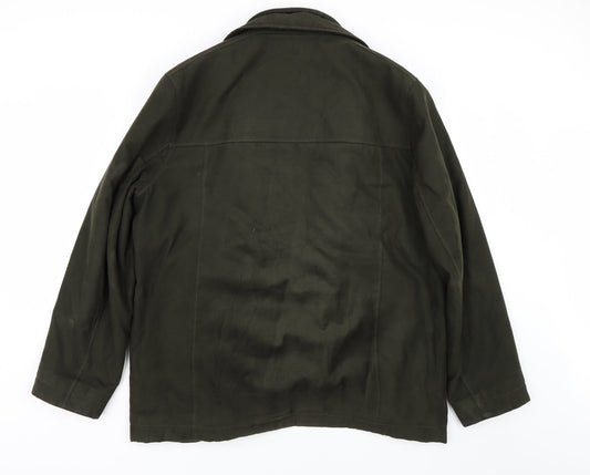 Jupiter Mens Green   Overcoat Coat Size S