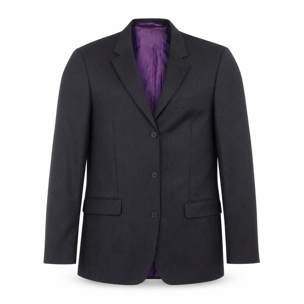 Alfred Brown Mens Blue Striped  Jacket Suit Jacket Size 38