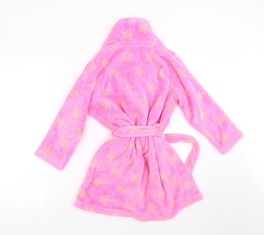 Young Dimension Girls Pink Geometric  Top Robe Size 7-8 Years  - Star Pattern