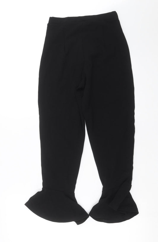 PRETTYLITTLETHING Womens Black   Trousers  Size 8 L25 in