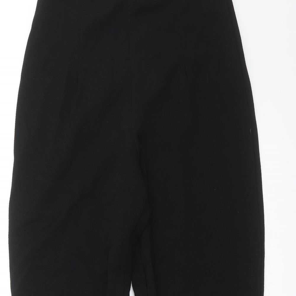 PRETTYLITTLETHING Womens Black   Trousers  Size 8 L25 in
