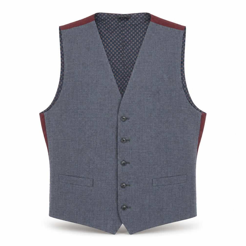 Marks and Spencer Mens Blue   Jacket Suit Waistcoat Size L