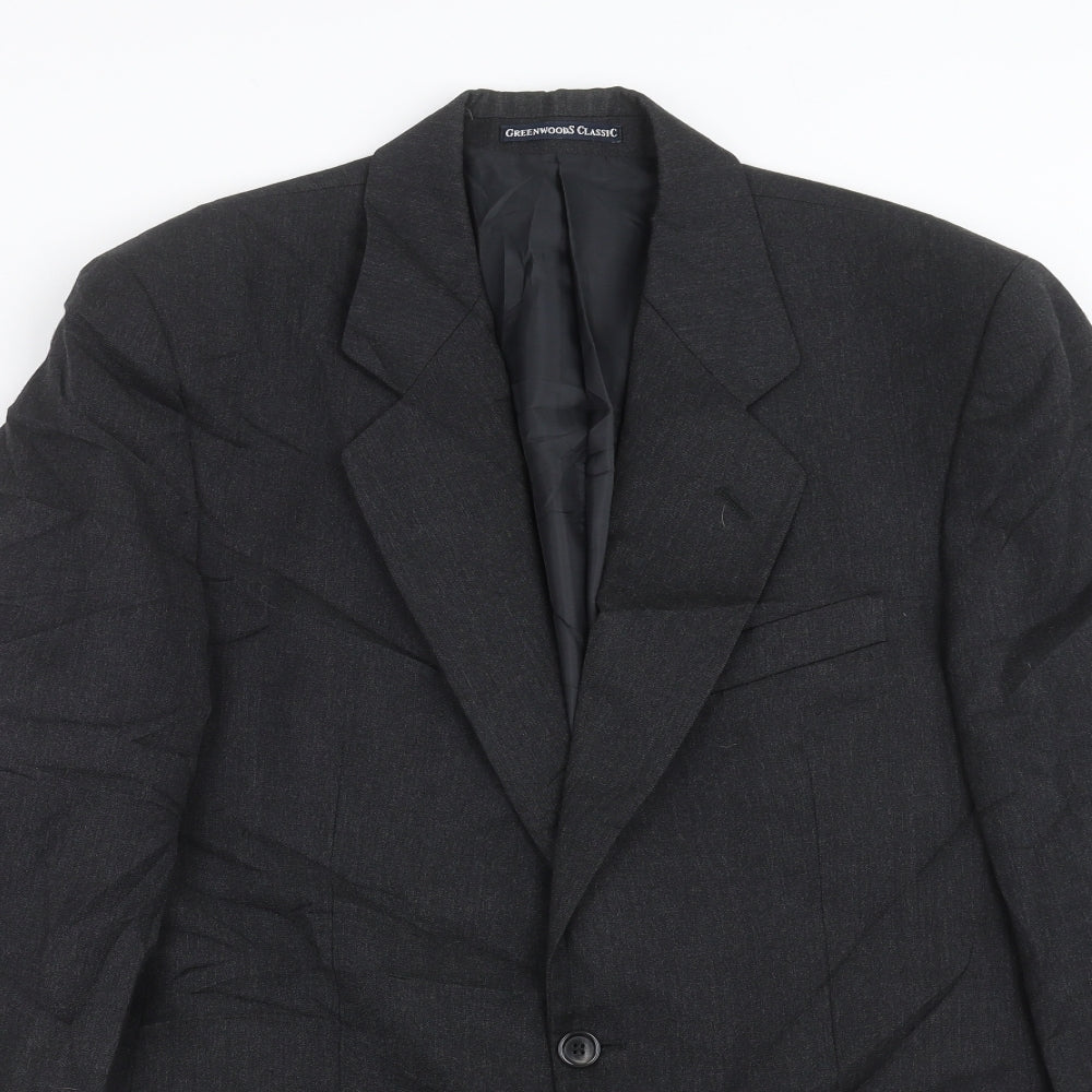 GREENWOODS Mens Grey   Jacket Suit Jacket Size 38