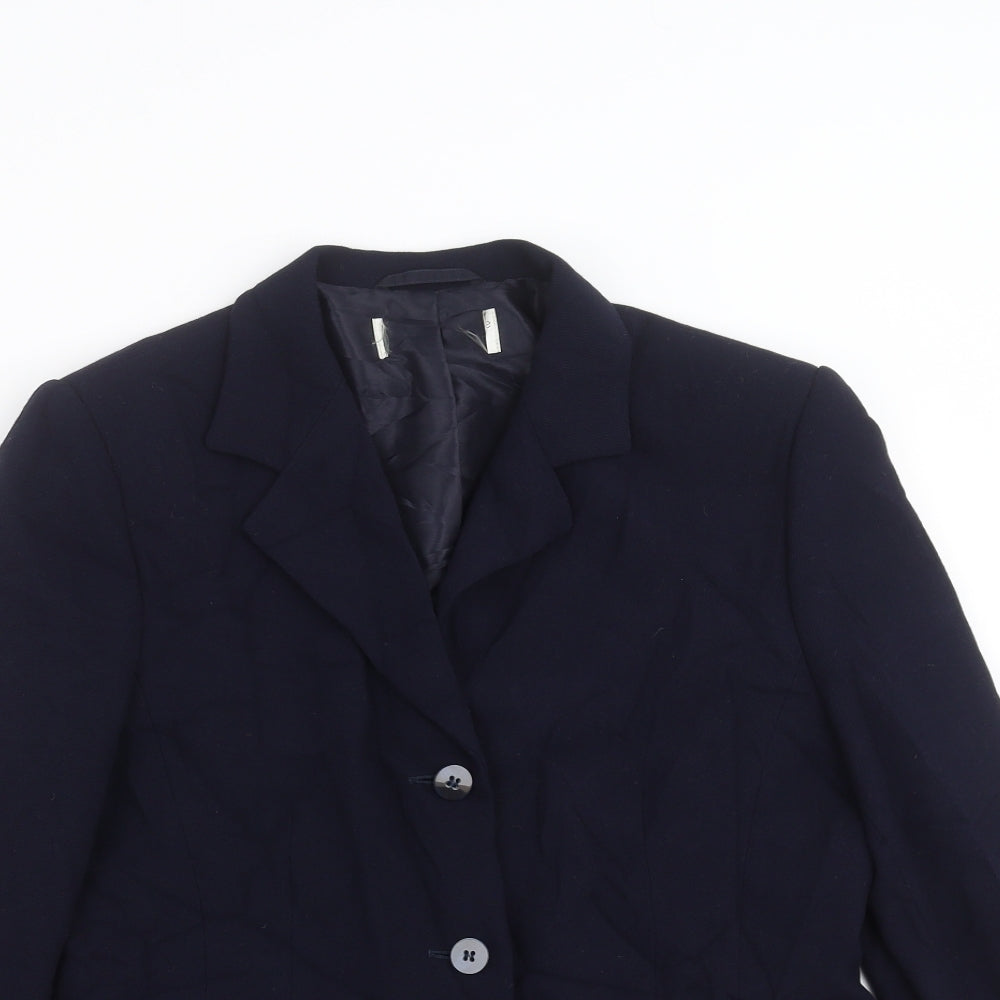 Preworn Womens Blue   Jacket Suit Jacket Size 12