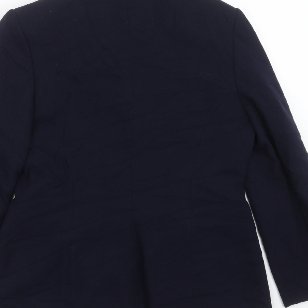 Preworn Womens Blue   Jacket Suit Jacket Size 12