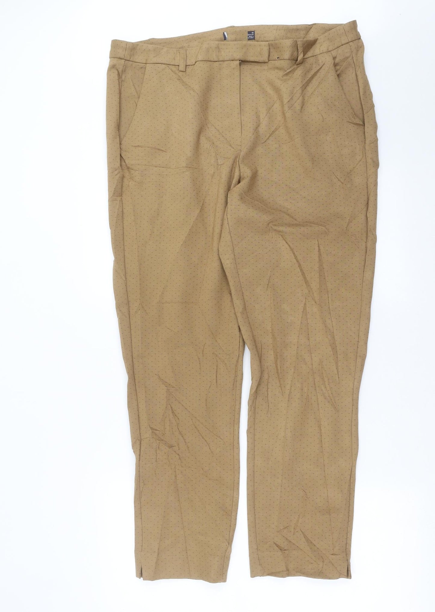 Preworn Womens Beige   Trousers  Size 18 L29 in - dotted pattern