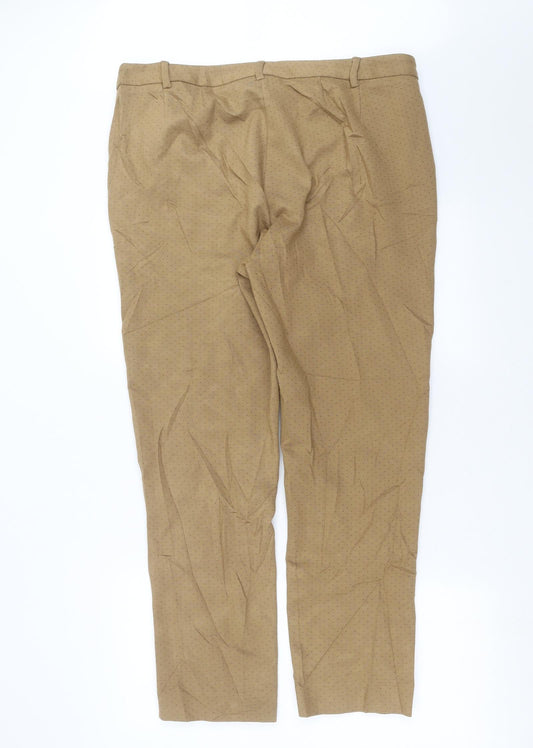 Preworn Womens Beige   Trousers  Size 18 L29 in - dotted pattern