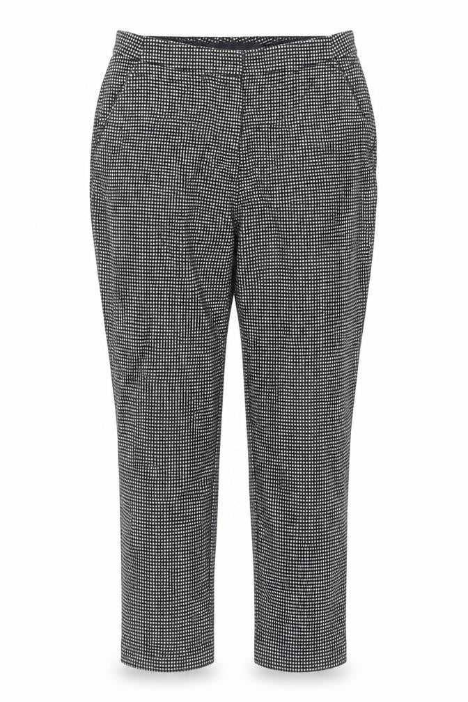 Marks and Spencer Womens Black Geometric  Trousers  Size 12 L29 in