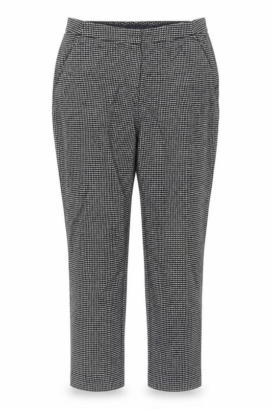 Marks and Spencer Womens Black Geometric  Trousers  Size 12 L29 in