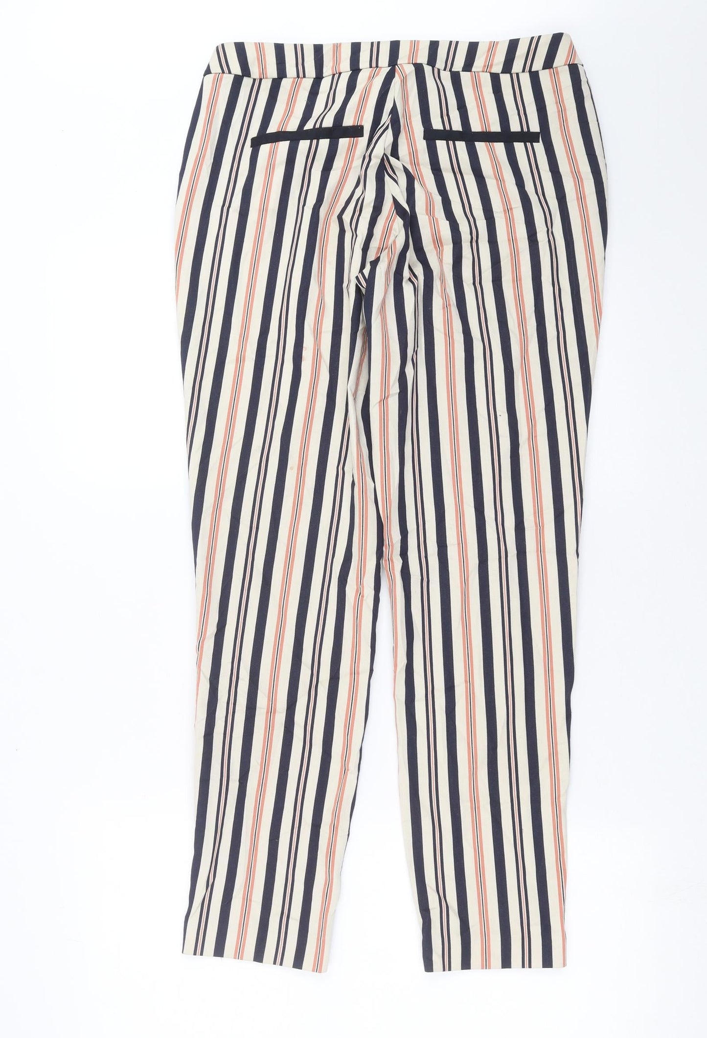 River Island Womens Beige Striped  Trousers  Size 8 L28 in
