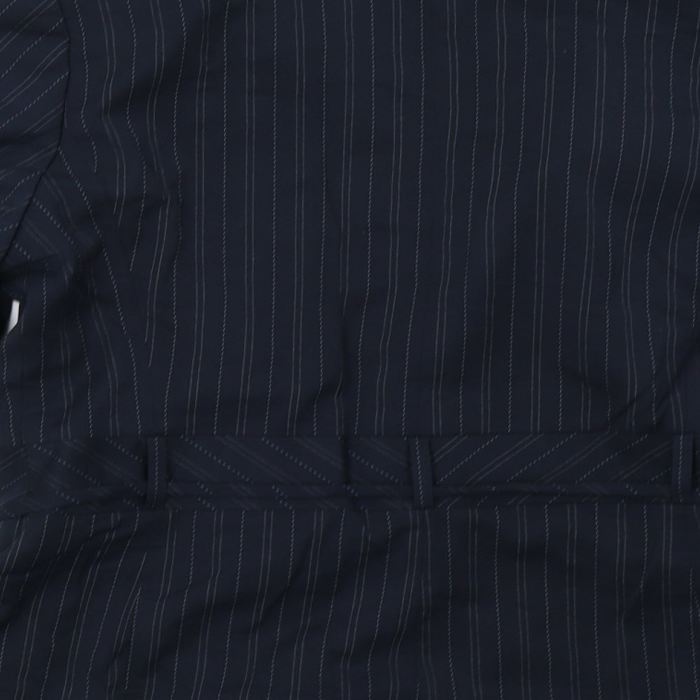 fliss Womens Blue Striped  Jacket Blazer Size 14
