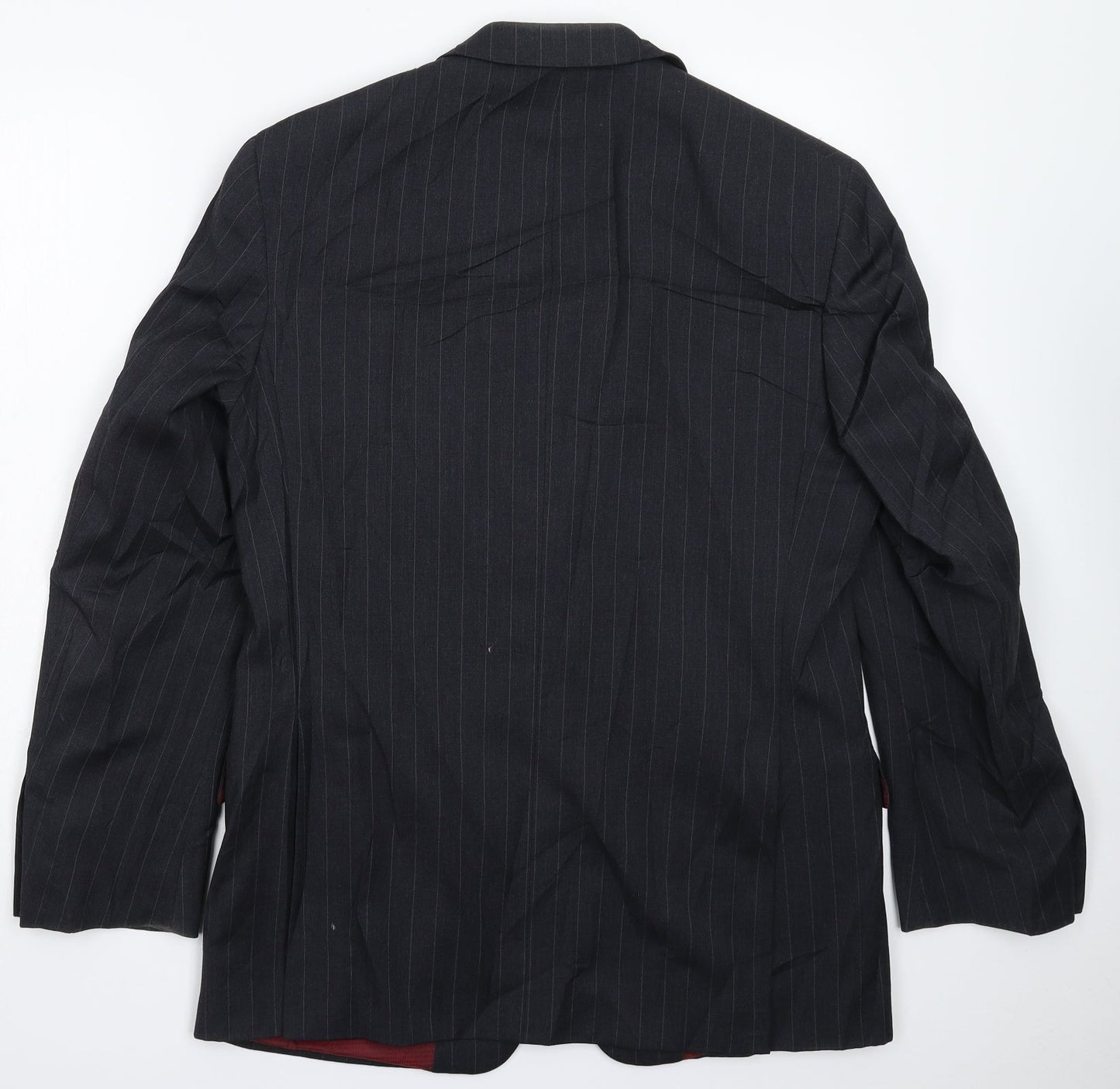Marks and Spencer Mens Grey Striped  Jacket Suit Jacket Size 40