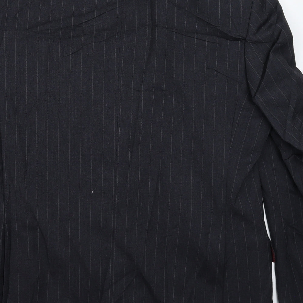 Marks and Spencer Mens Grey Striped  Jacket Suit Jacket Size 40