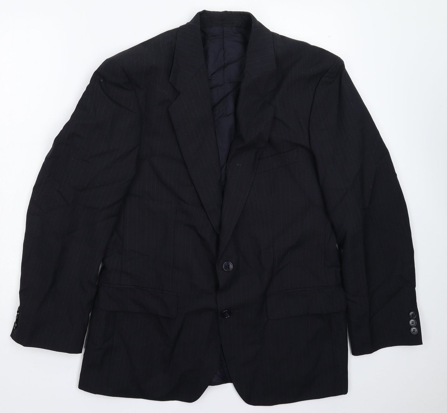 Marks and Spencer Mens Blue Striped  Jacket Suit Jacket Size 38