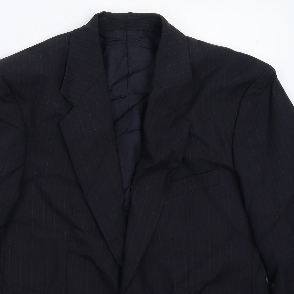 Marks and Spencer Mens Blue Striped  Jacket Suit Jacket Size 38