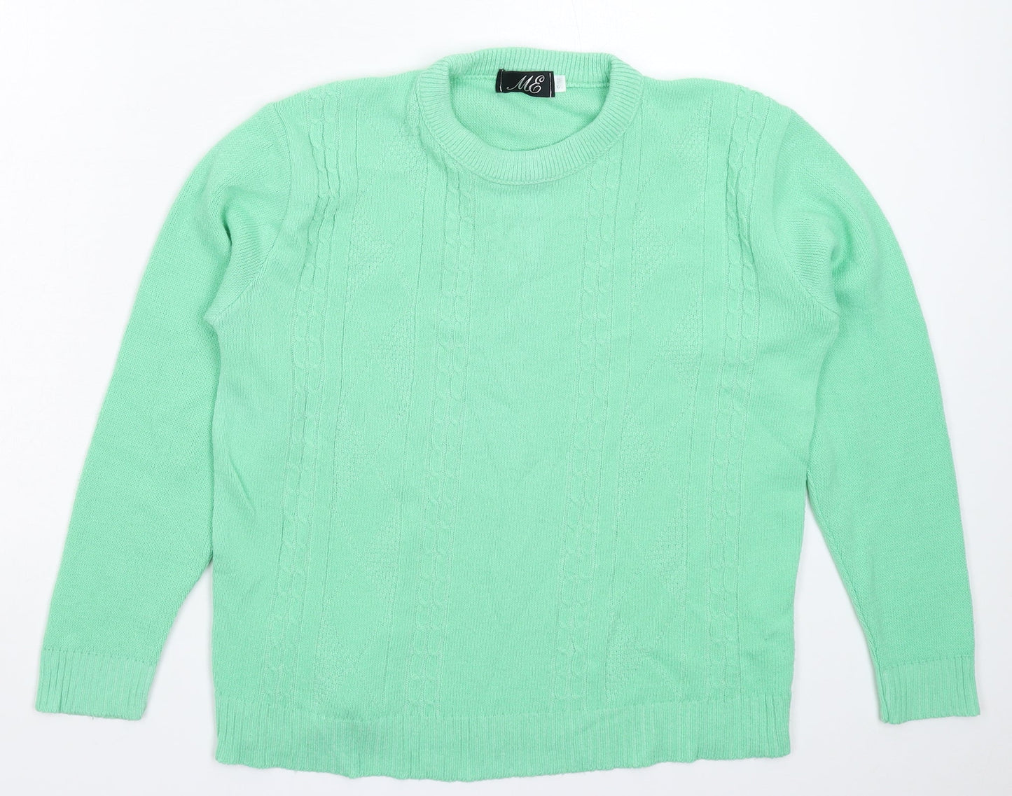 ME Womens Green  Knit Pullover Jumper Size M