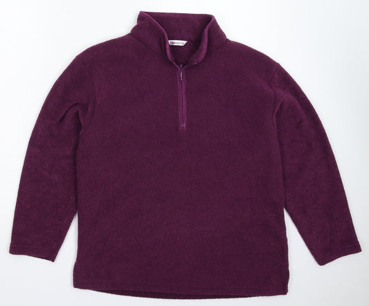 Bonmarché Womens Purple  Fleece Jacket  Size M